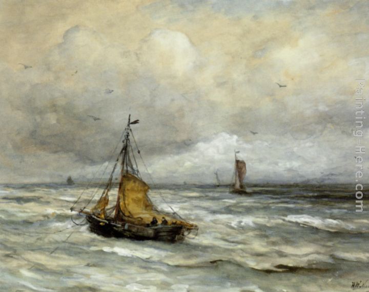 Off The Coast painting - Hendrik Willem Mesdag Off The Coast art painting